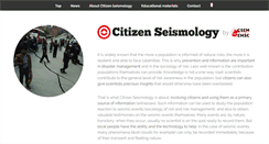 Desktop Screenshot of citizenseismology.eu